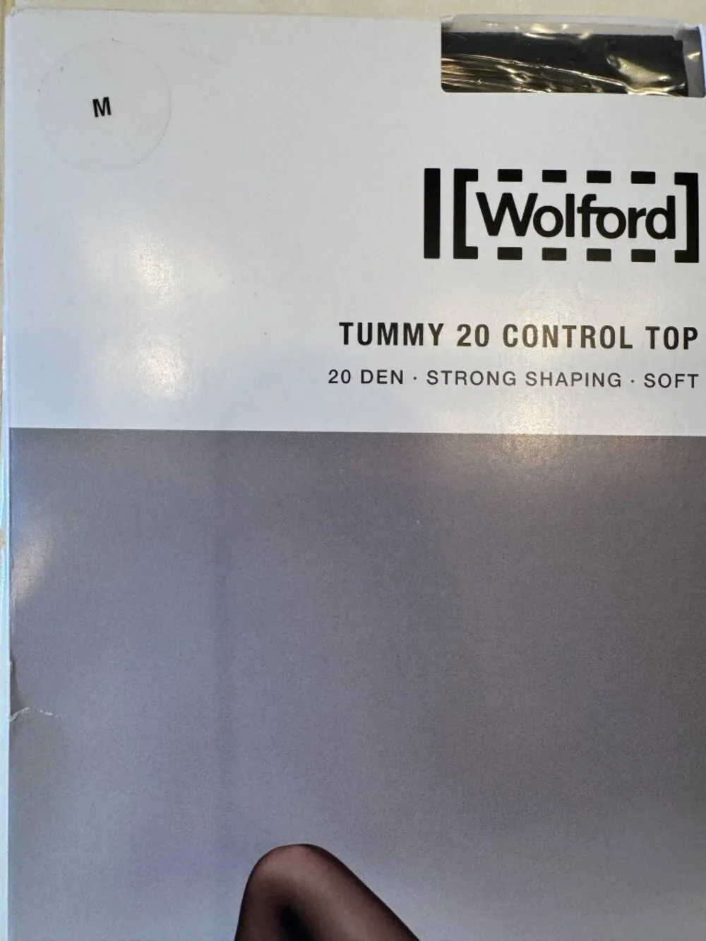 Wilford Tummy 20 Control Top Tights Size Medium Black NWB 18517